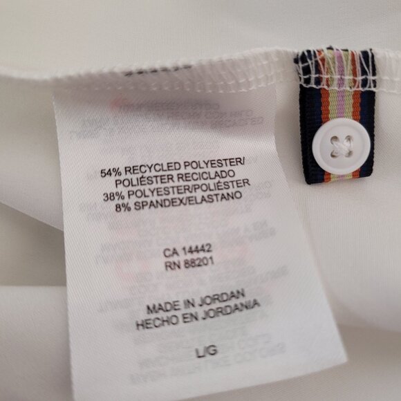 Modern Ambition Women's Long Sleeve White Button-Up Collared Shirt Size Large - Picture 10 of 13